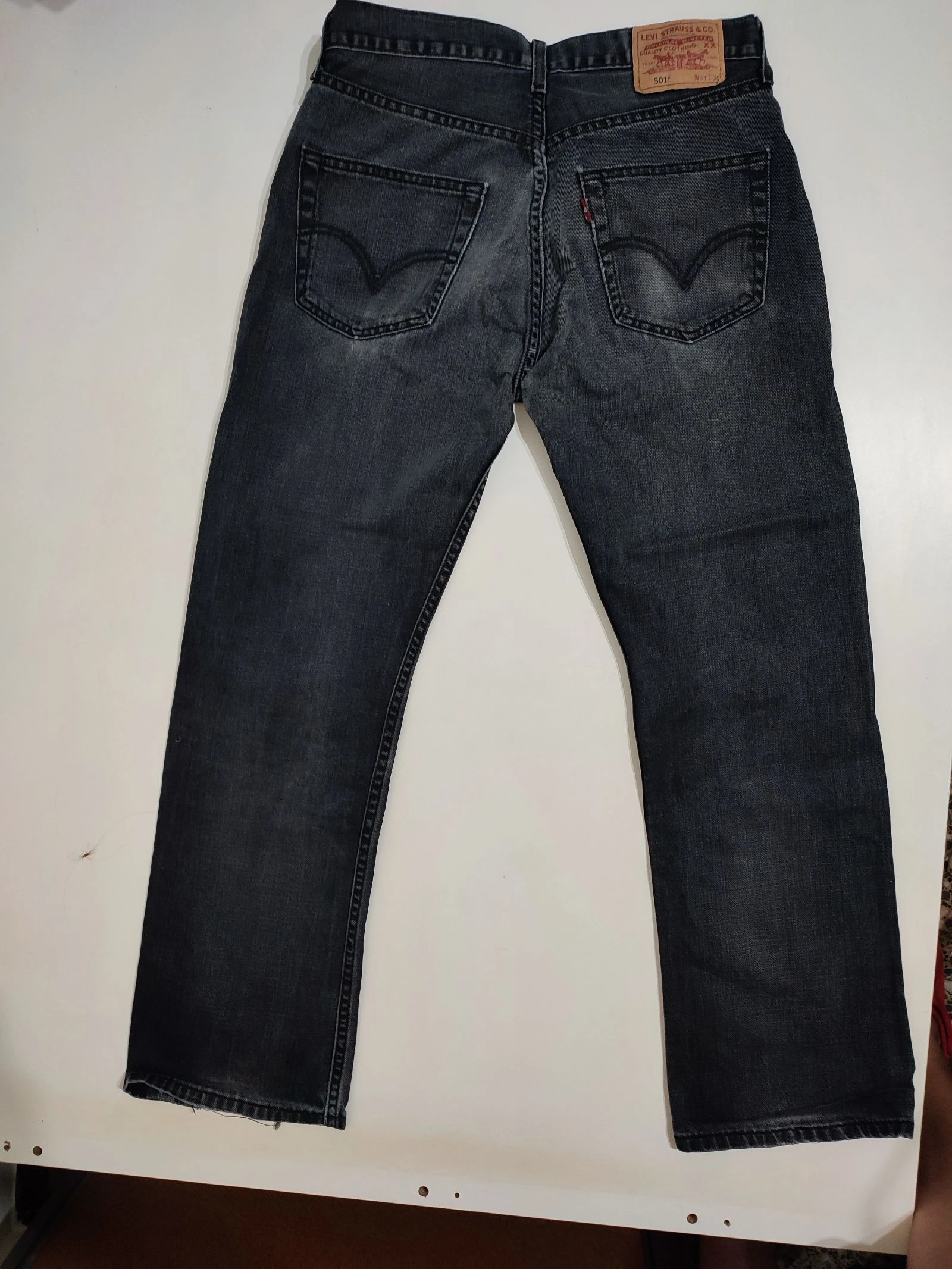 Jeans Levi’s 501 Original Grijs / Zwart Gewassen W31 L30 – photo 2